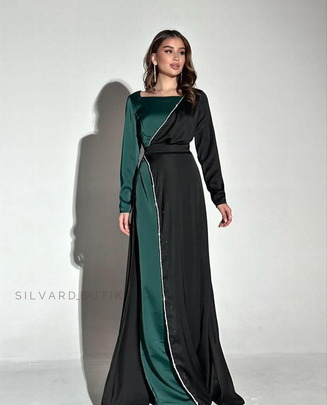 3 Pcs Women Shamoz Silk Stitched Plain Maxi